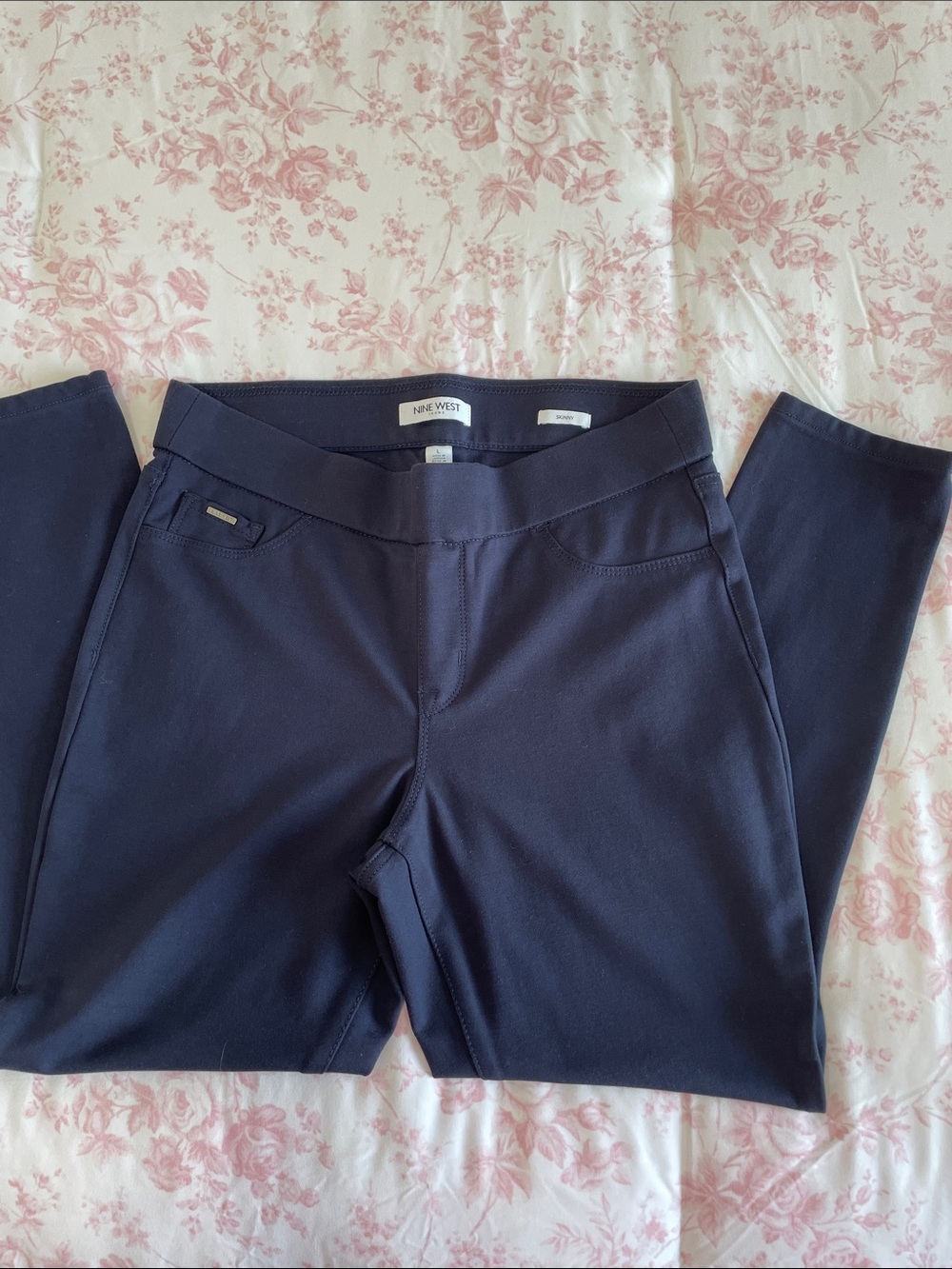 Nine West Dark Navy Skinny Ponte Pants